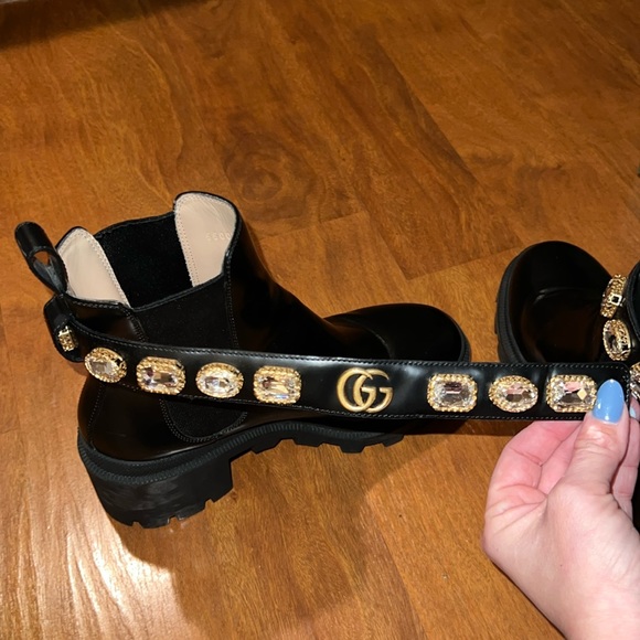 Gucci Chelsea Tripp Boots Jewel Black size 36 - Picture 9 of 15